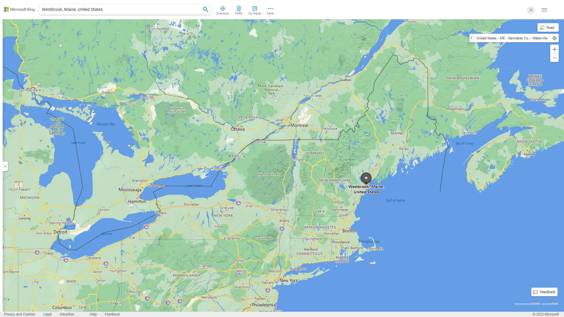 Westbrook Map Maine